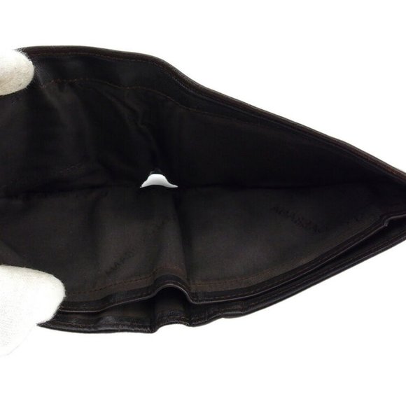 DOLCE & GABBANA two-fold wallet logo plate leather Auth used T18435 - Picture 4 of 8